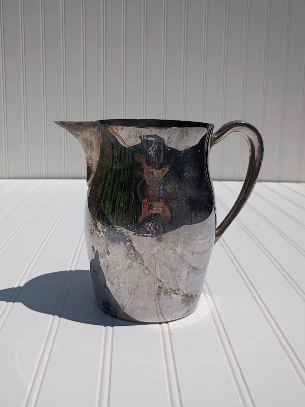 Vintage EPCA Bristol by Poole Silverplate Water Pitcher B54 Serve Ware 8.5